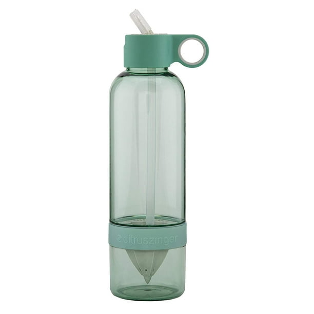 Infusion Technology Reusable Water Bottle BPA EA free Tritan Active Infusion Water Bottle Citrus Zinger Sip by Zing Anything 28 oz. Hydration Sage Citrus Fruit Infusion Flip Up Straw Cap